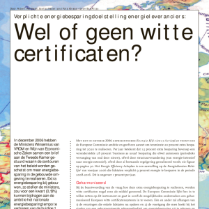 Wel of geen witte certificaten